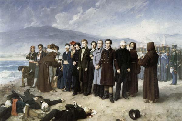 Perez, Antonio Gisbert The Execution of Torrijos and His Companions oil painting picture